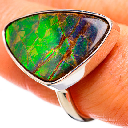 AAA Canadian Ammolite Rings handcrafted by Ana Silver Co - RING134538 - Photo 2