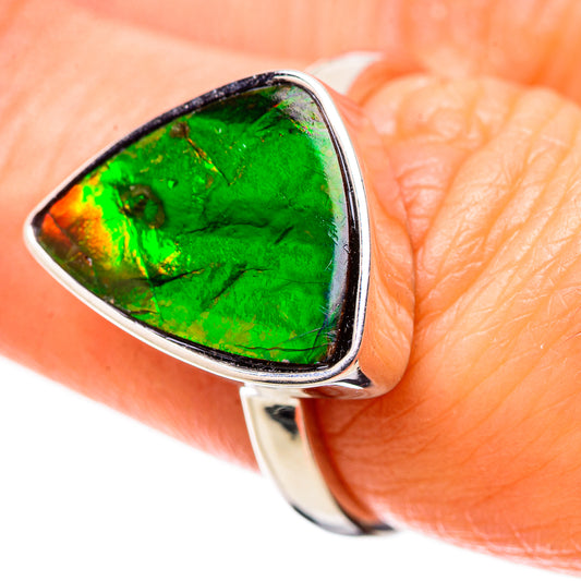 AAA Canadian Ammolite Rings handcrafted by Ana Silver Co - RING134547 - Photo 2