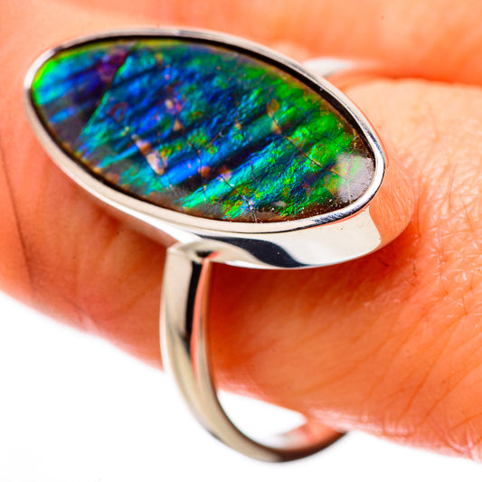 AAA Canadian Ammolite Rings handcrafted by Ana Silver Co - RING134548 - Photo 2