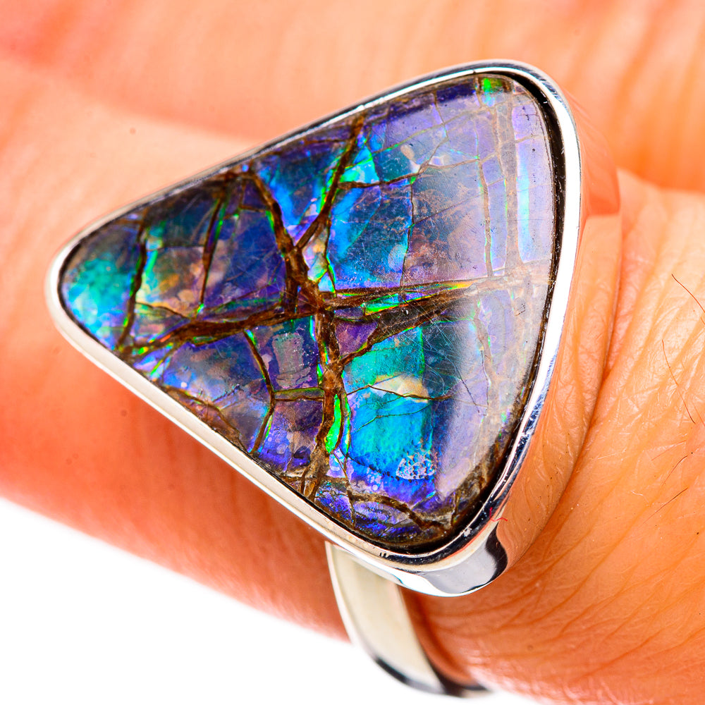 AAA Canadian Ammolite Rings handcrafted by Ana Silver Co - RING134551 - Photo 2