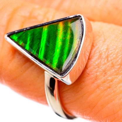 AAA Canadian Ammolite Rings handcrafted by Ana Silver Co - RING134562 - Photo 2