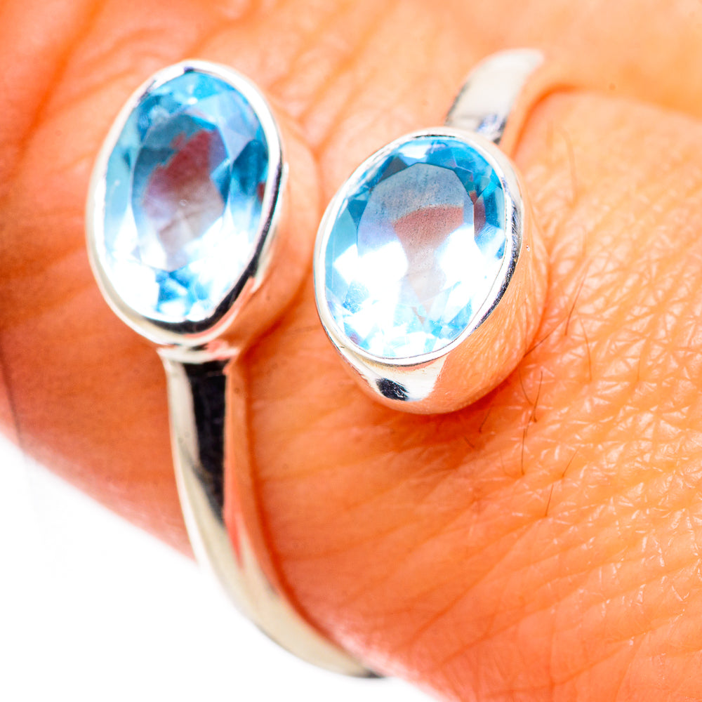 Blue Topaz Rings handcrafted by Ana Silver Co - RING134568_Size-8
