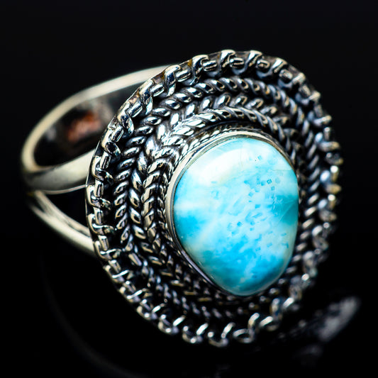 Larimar Rings handcrafted by Ana Silver Co - RING13832