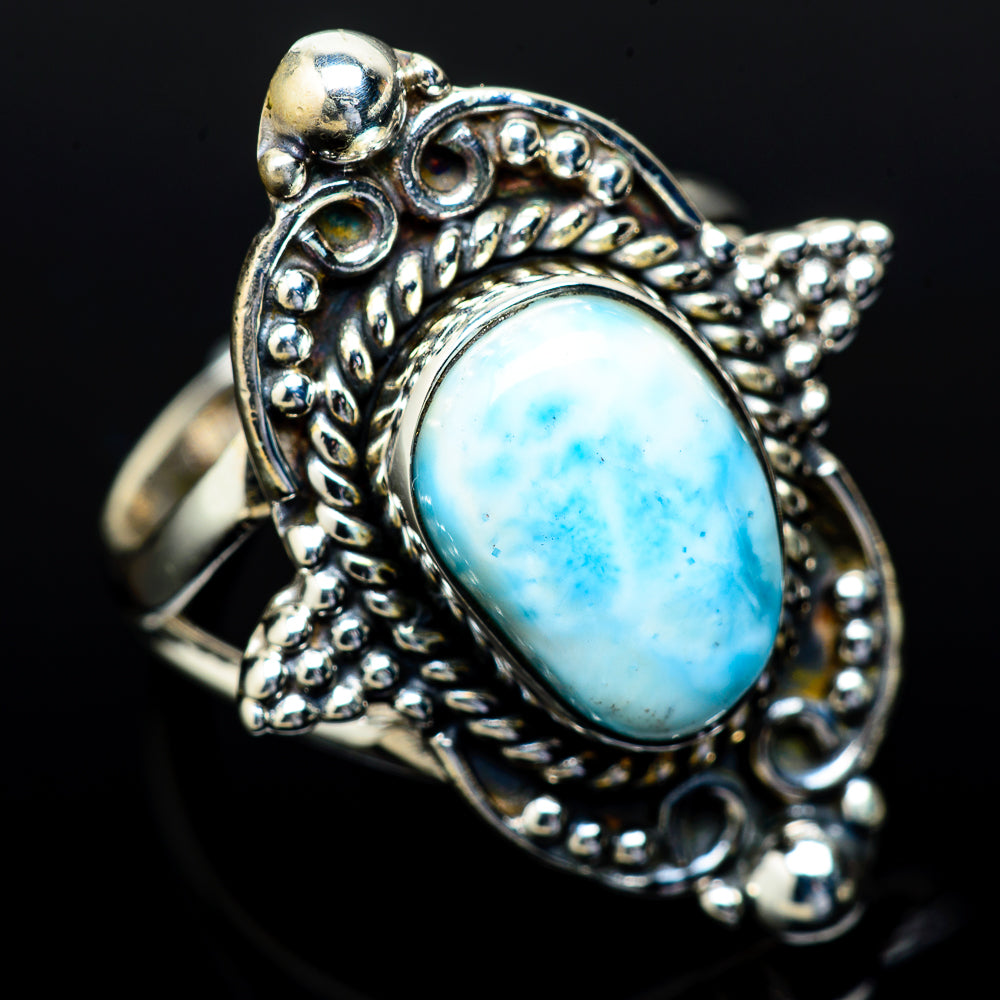 Larimar Rings handcrafted by Ana Silver Co - RING13897