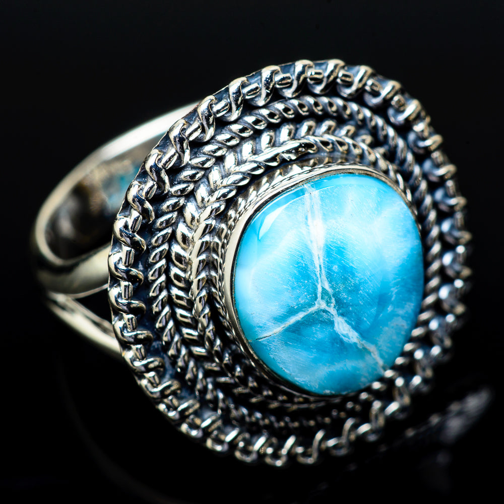 Larimar Rings handcrafted by Ana Silver Co - RING13918