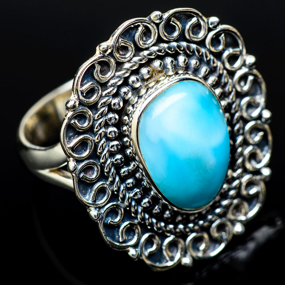 Larimar Rings handcrafted by Ana Silver Co - RING13965