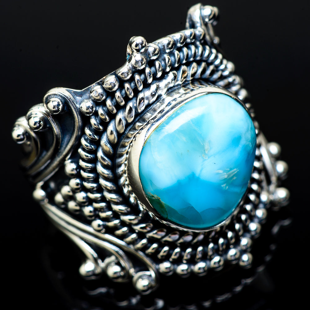 Larimar Rings handcrafted by Ana Silver Co - RING13992