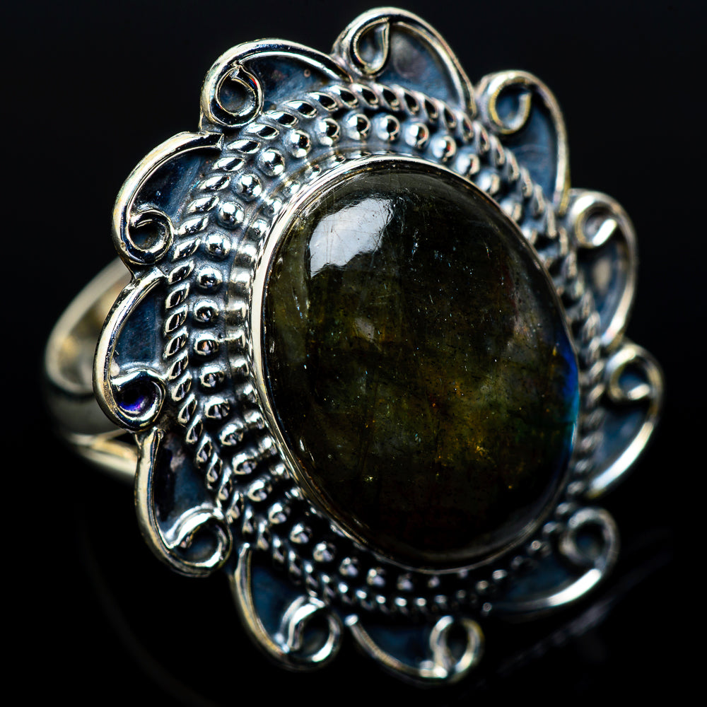 Labradorite Rings handcrafted by Ana Silver Co - RING14086