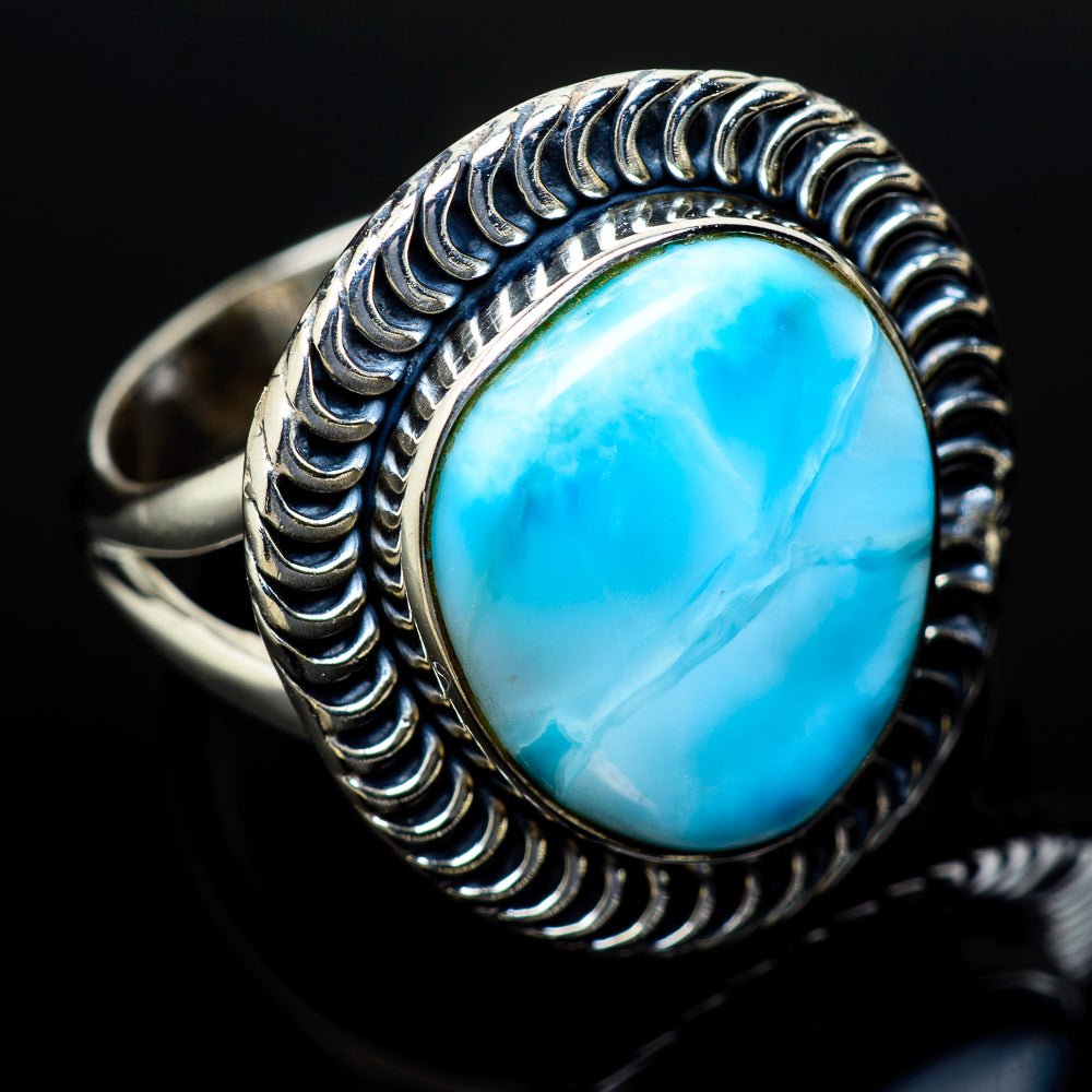 Larimar Rings handcrafted by Ana Silver Co - RING14099