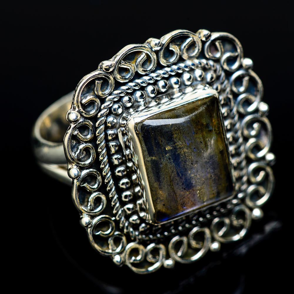Labradorite Rings handcrafted by Ana Silver Co - RING14129