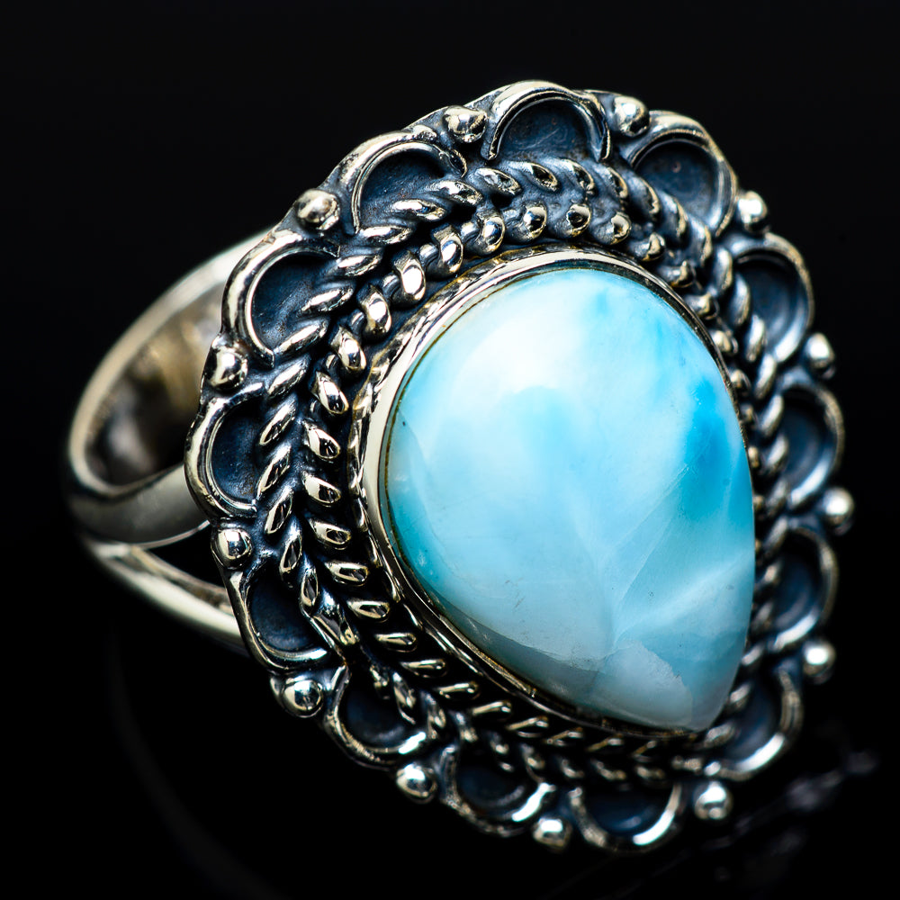 Larimar Rings handcrafted by Ana Silver Co - RING14171
