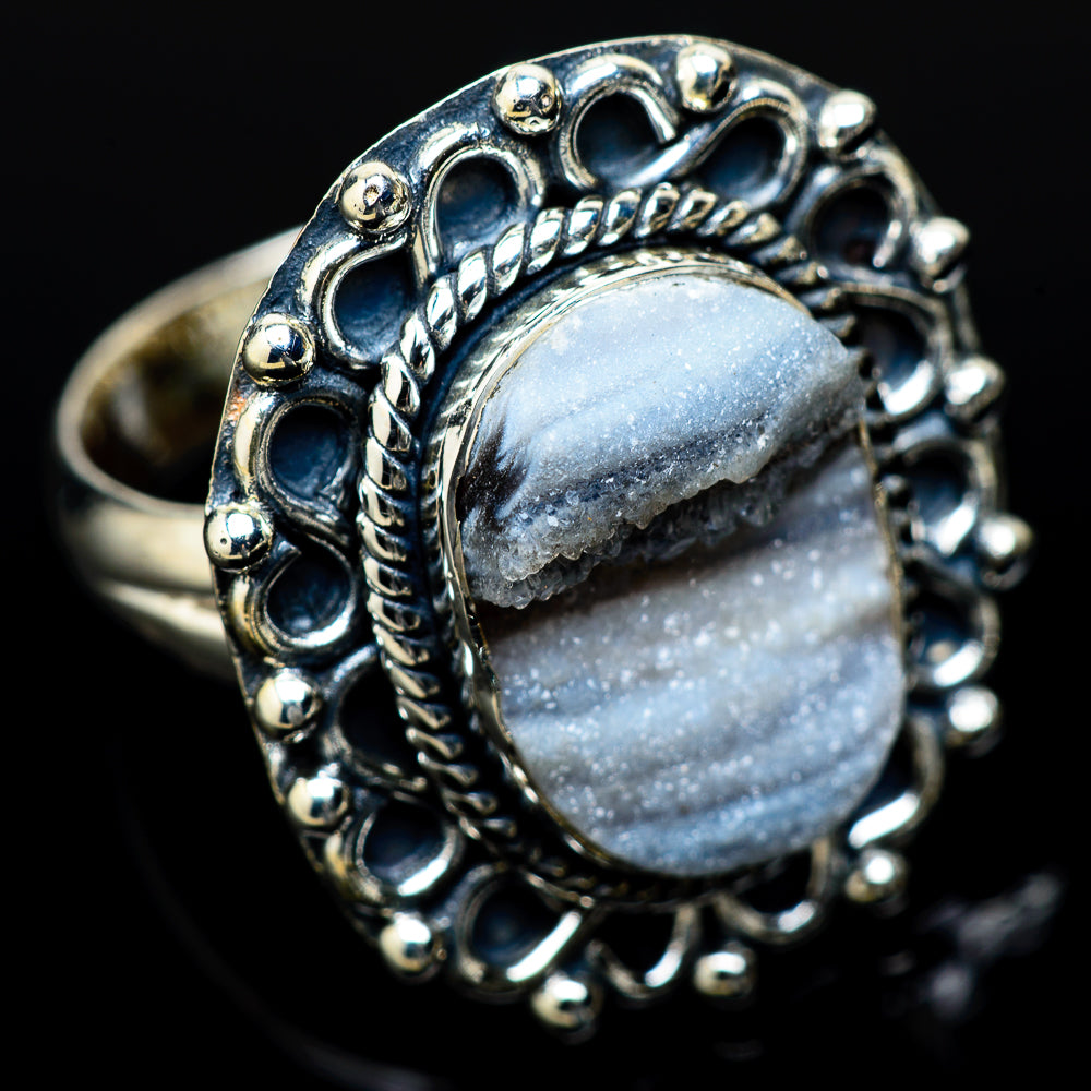 Desert Druzy Rings handcrafted by Ana Silver Co - RING14212