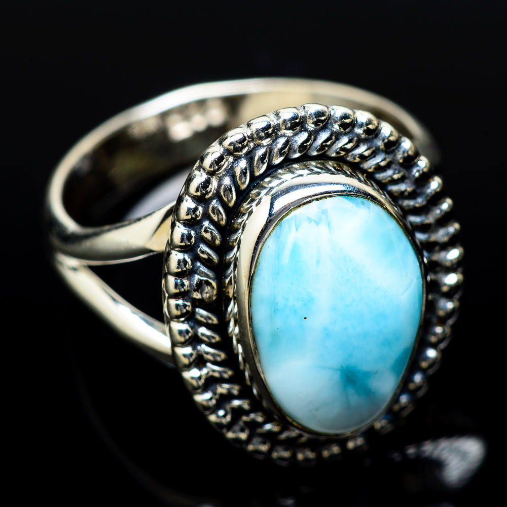 Larimar Rings handcrafted by Ana Silver Co - RING14287