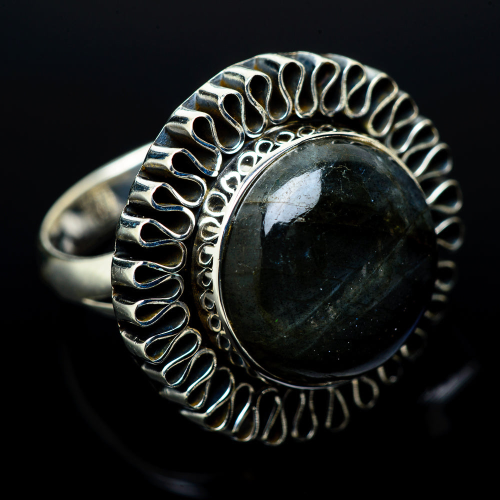 Labradorite Rings handcrafted by Ana Silver Co - RING14343