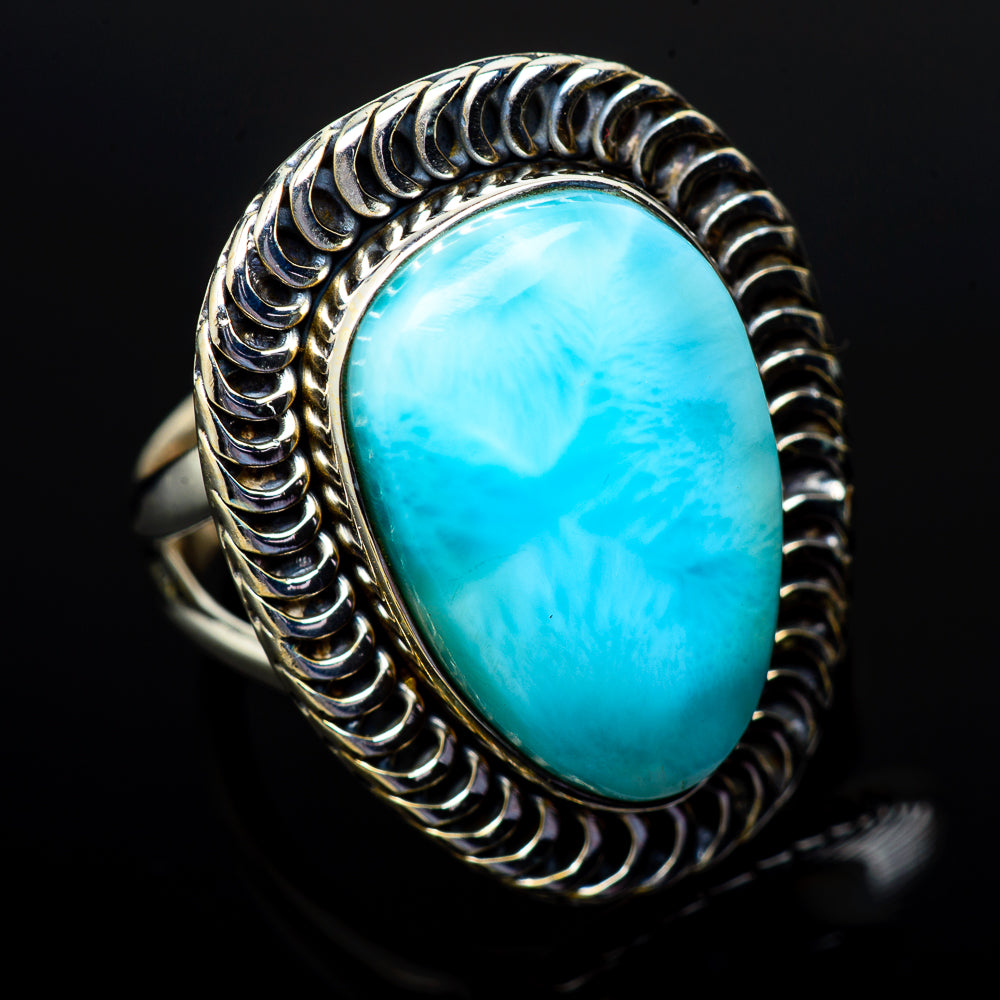 Larimar Rings handcrafted by Ana Silver Co - RING14524