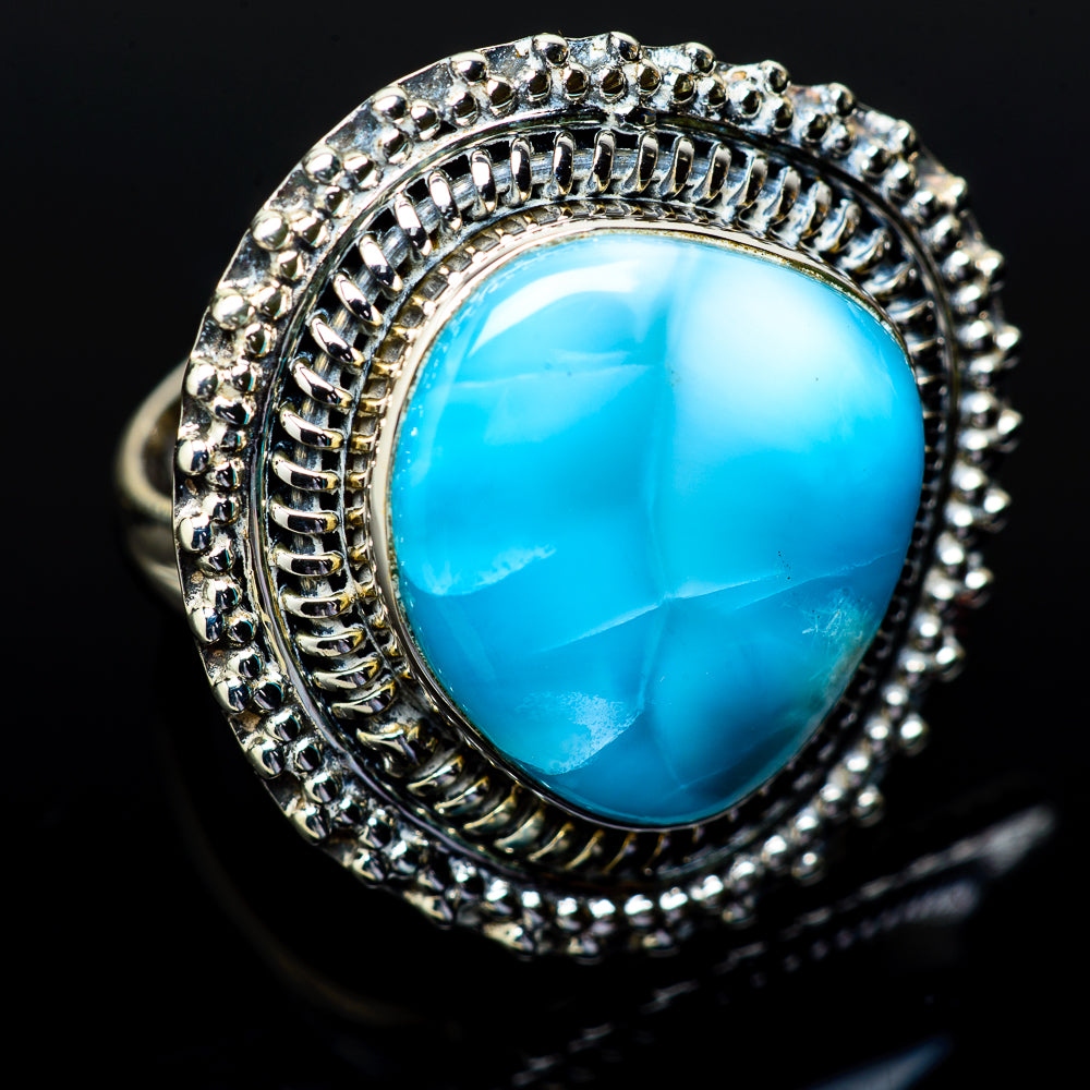 Larimar Rings handcrafted by Ana Silver Co - RING14742