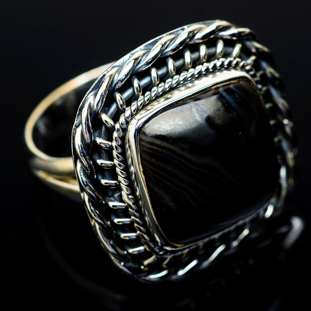 Psilomelane Rings handcrafted by Ana Silver Co - RING14771