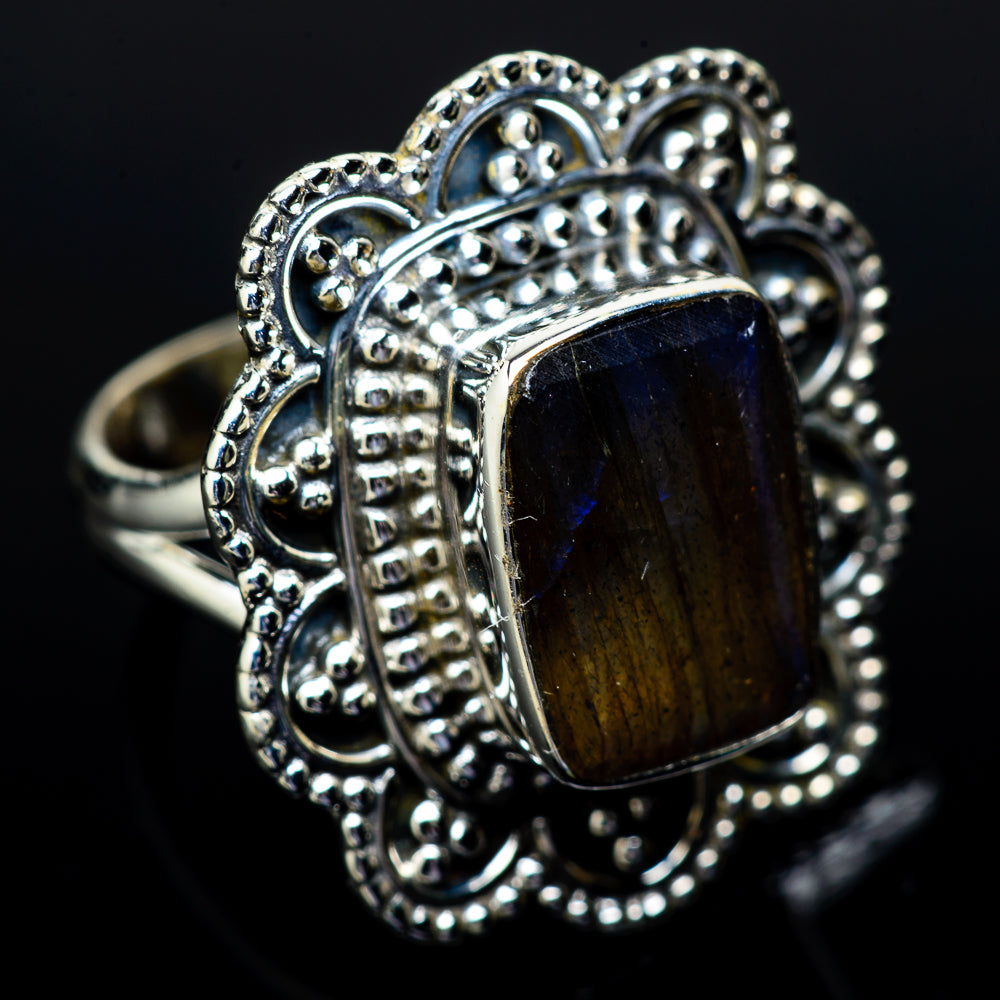 Labradorite Rings handcrafted by Ana Silver Co - RING14781