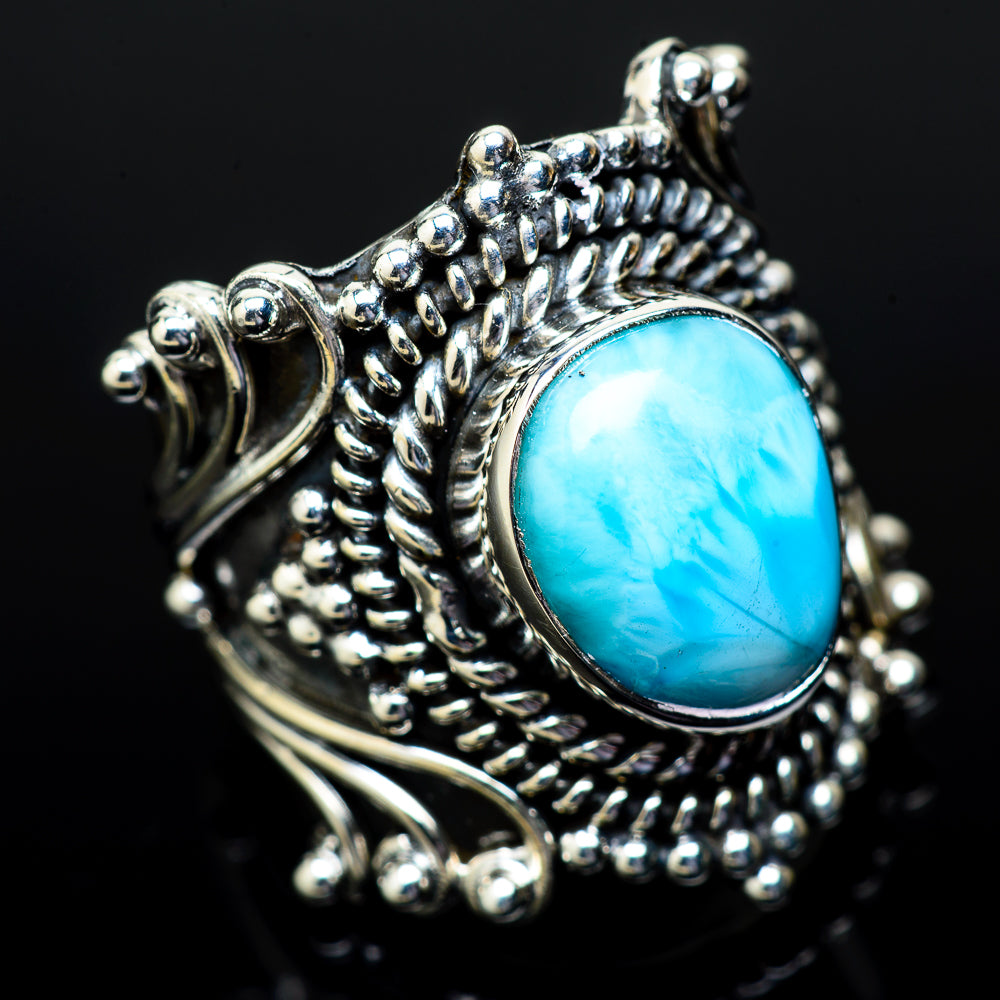 Larimar Rings handcrafted by Ana Silver Co - RING14787