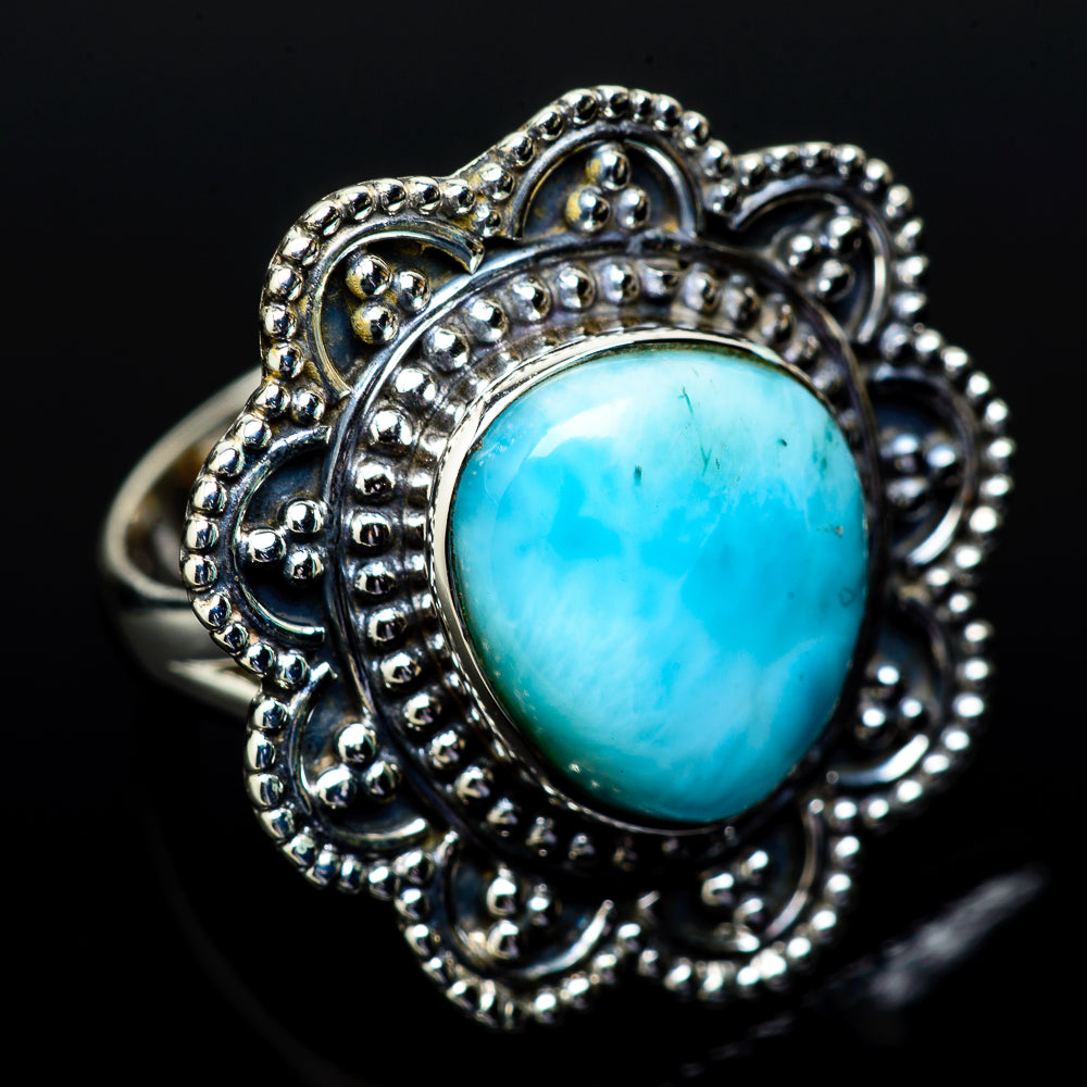 Larimar Rings handcrafted by Ana Silver Co - RING14868