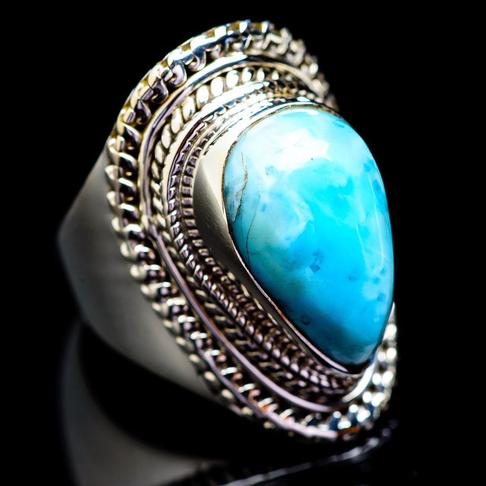 Larimar Rings handcrafted by Ana Silver Co - RING1489