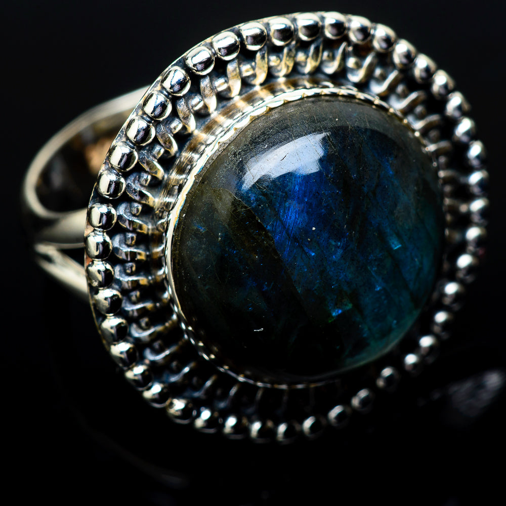 Labradorite Rings handcrafted by Ana Silver Co - RING14895