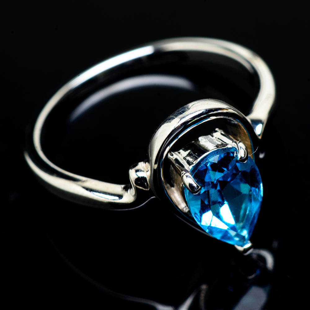 Blue Topaz Rings handcrafted by Ana Silver Co - RING17496
