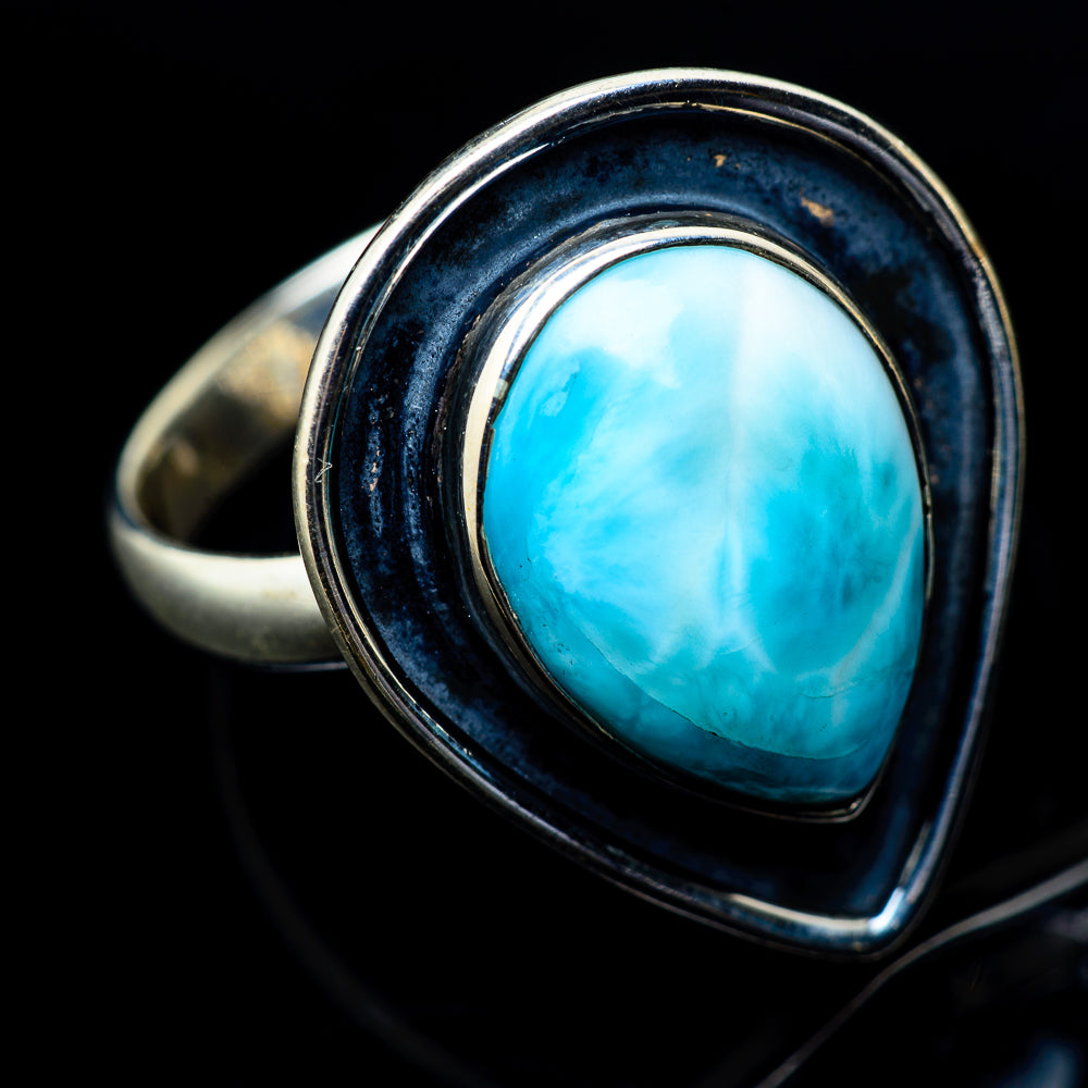 Larimar Rings handcrafted by Ana Silver Co - RING19663