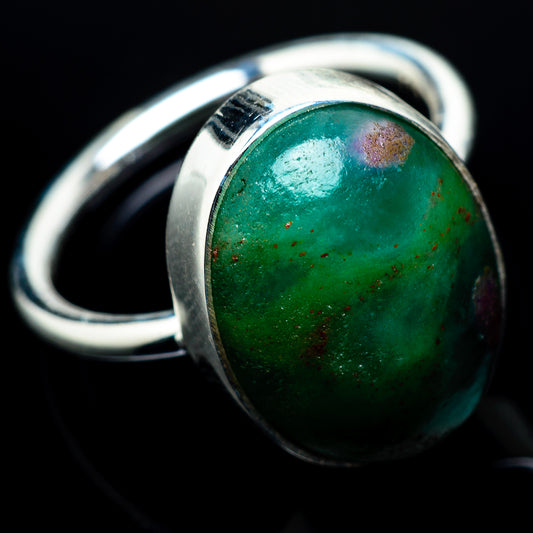 Ruby Fuchsite Rings handcrafted by Ana Silver Co - RING19917