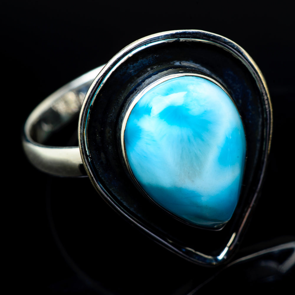 Larimar Rings handcrafted by Ana Silver Co - RING19933