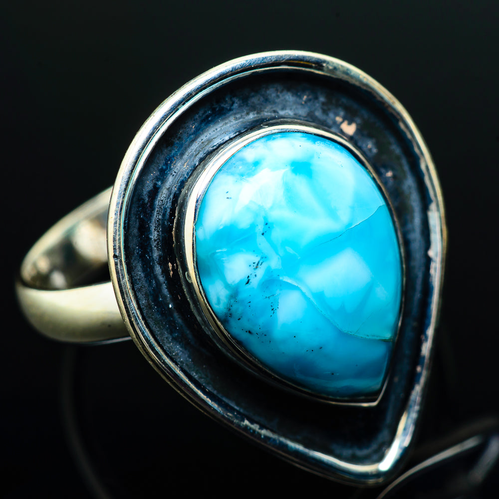 Larimar Rings handcrafted by Ana Silver Co - RING20099