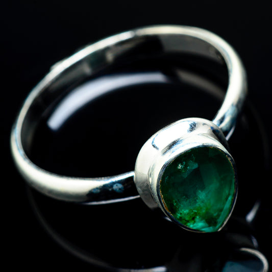 Zambian Emerald Rings handcrafted by Ana Silver Co - RING20187