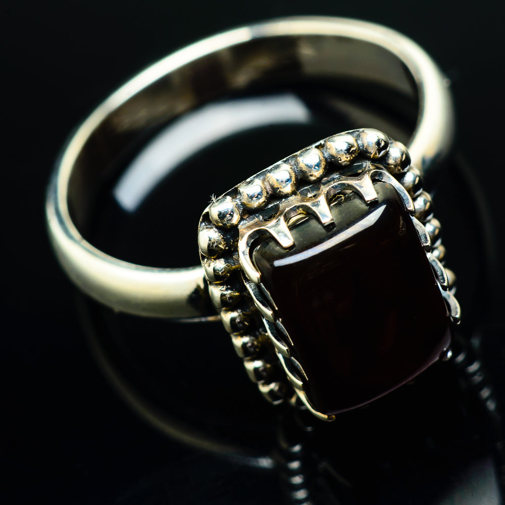 Red Onyx Rings handcrafted by Ana Silver Co - RING20190