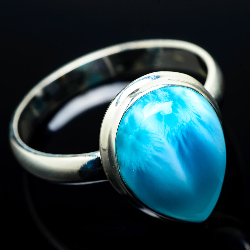 Larimar Rings handcrafted by Ana Silver Co - RING20441