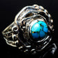 Blue Copper Composite Turquoise Rings handcrafted by Ana Silver Co - RING20460