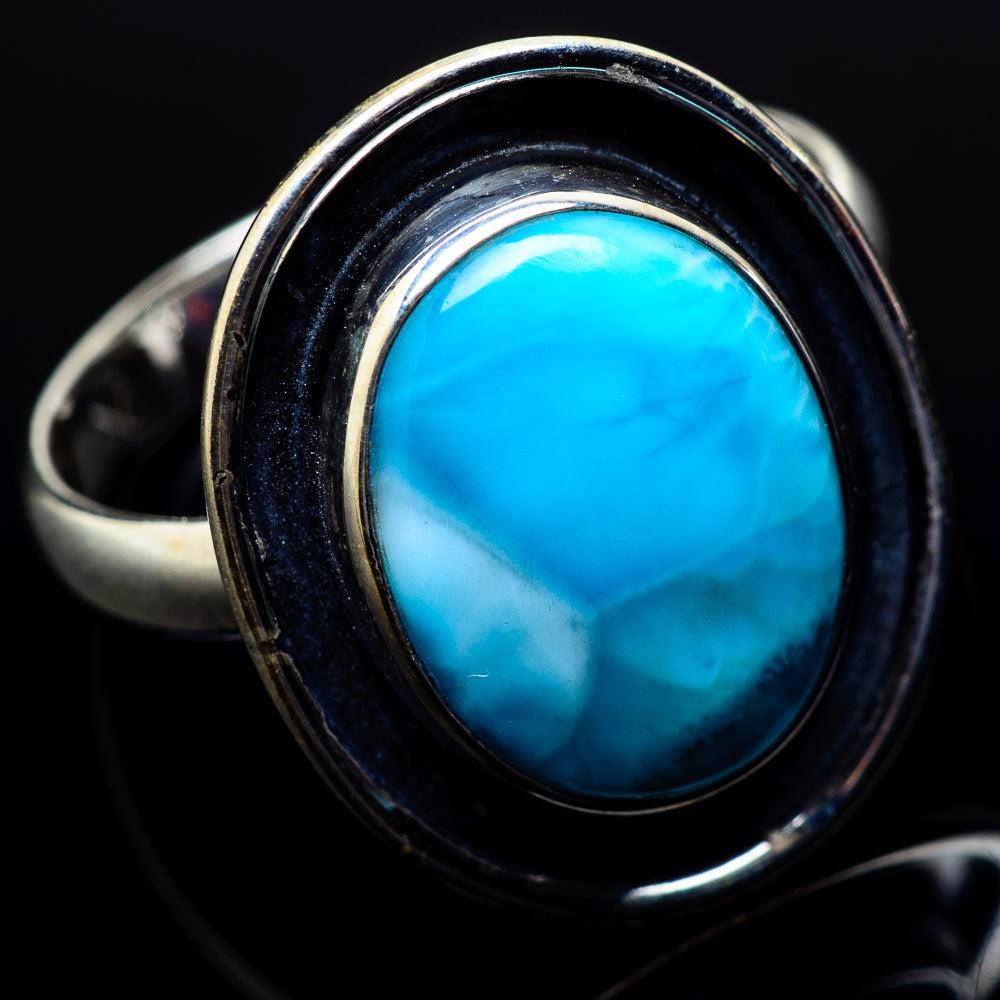 Larimar Rings handcrafted by Ana Silver Co - RING20488