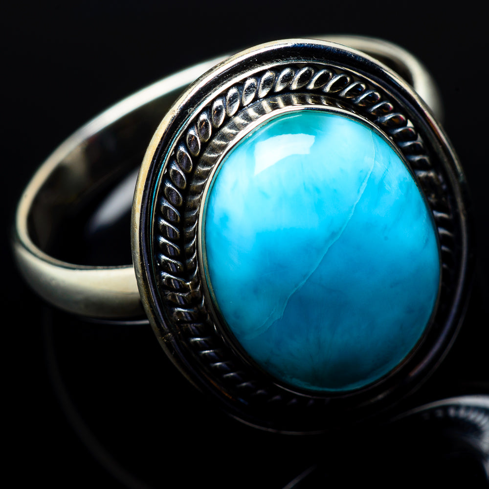 Larimar Rings handcrafted by Ana Silver Co - RING20531