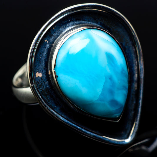 Larimar Rings handcrafted by Ana Silver Co - RING20533
