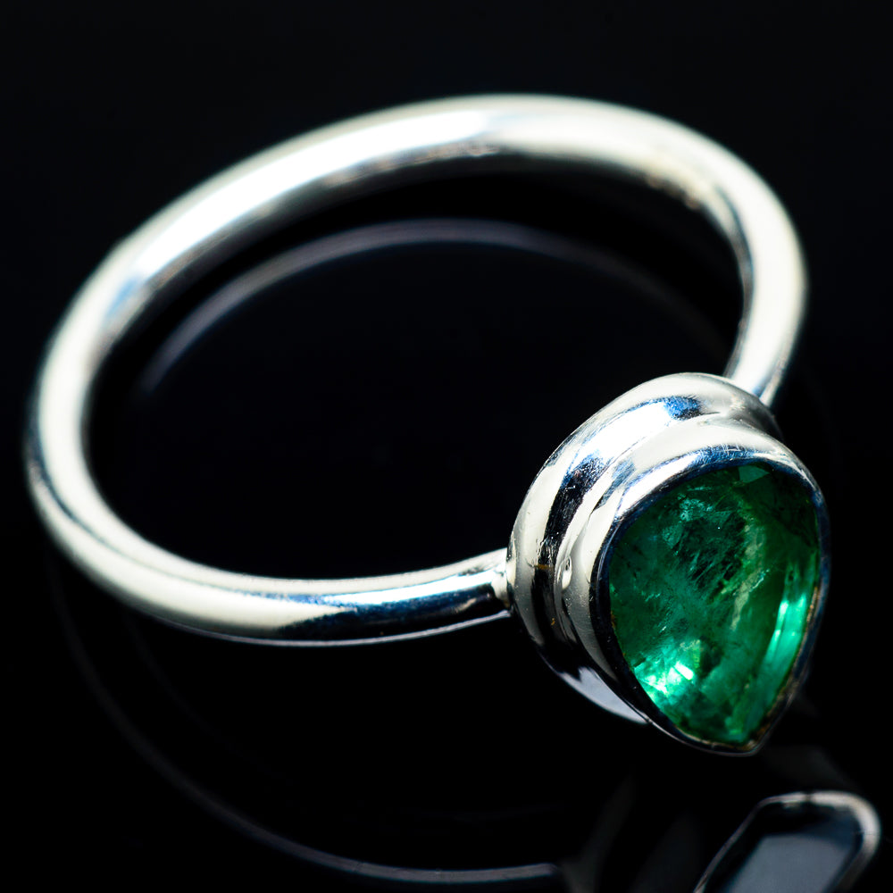 Zambian Emerald Rings handcrafted by Ana Silver Co - RING20673
