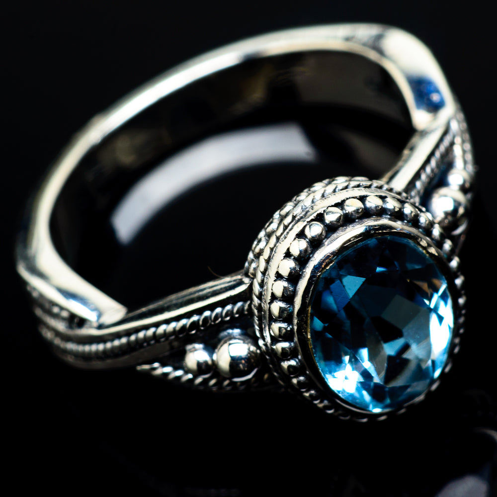 Blue Topaz Rings handcrafted by Ana Silver Co - RING20857
