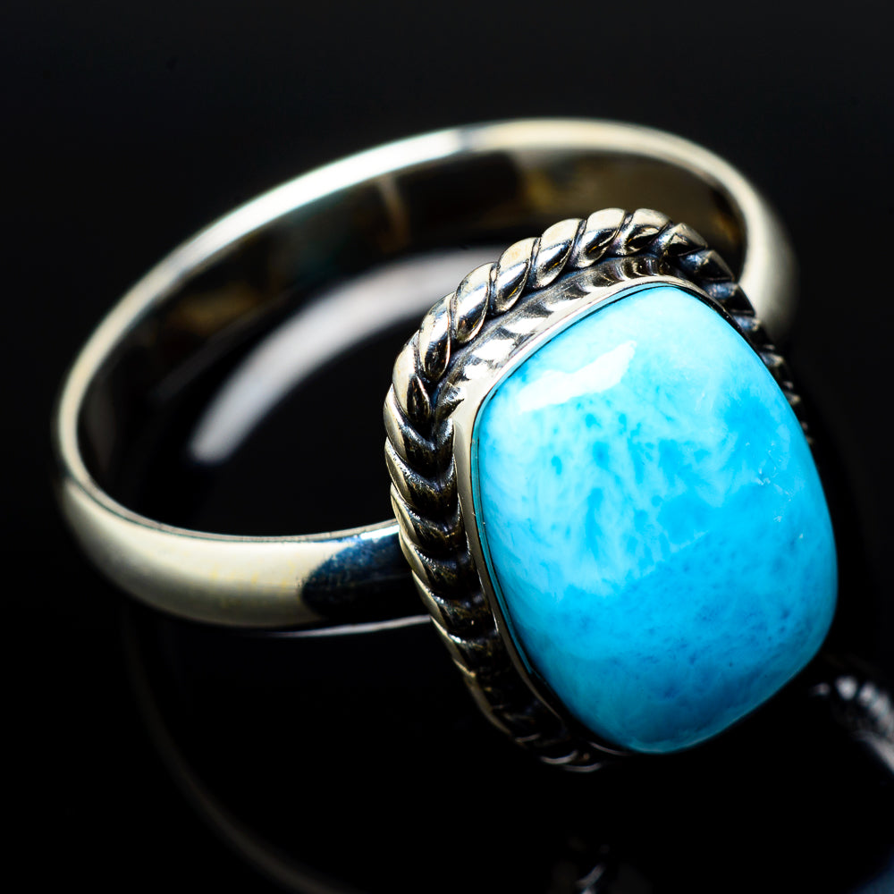 Larimar Rings handcrafted by Ana Silver Co - RING20998