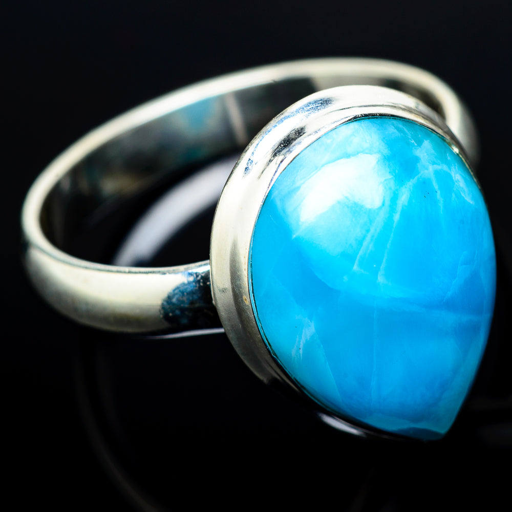 Larimar Rings handcrafted by Ana Silver Co - RING21107