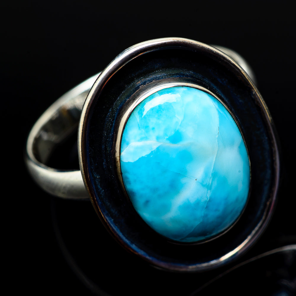 Larimar Rings handcrafted by Ana Silver Co - RING21283
