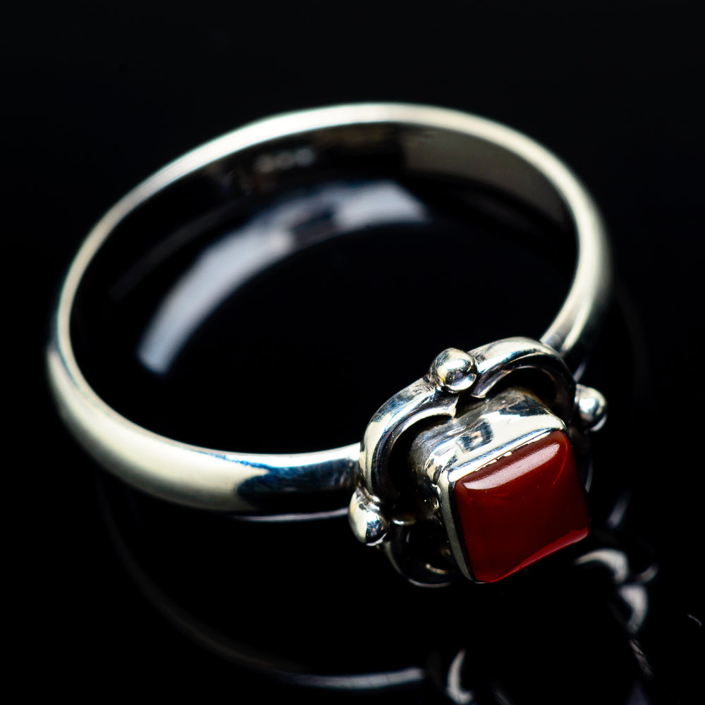 Red Onyx Rings handcrafted by Ana Silver Co - RING21289
