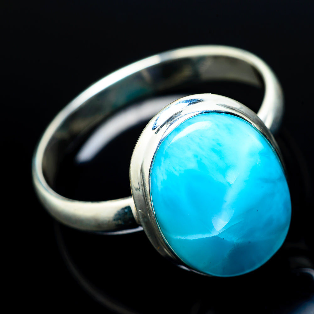 Larimar Rings handcrafted by Ana Silver Co - RING21372