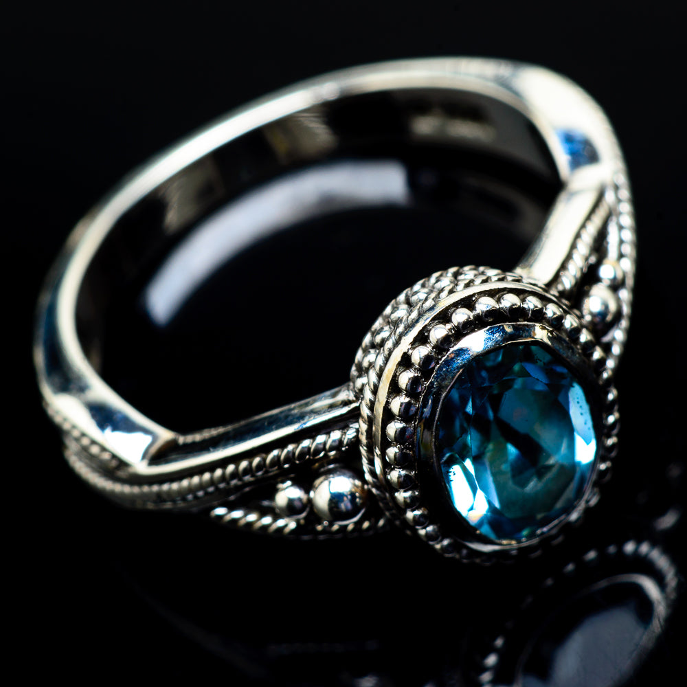 Blue Topaz Rings handcrafted by Ana Silver Co - RING21407