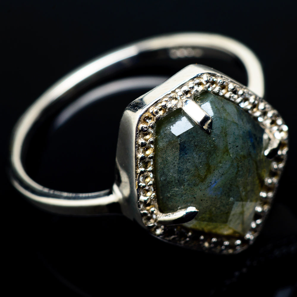 Labradorite Rings handcrafted by Ana Silver Co - RING21411