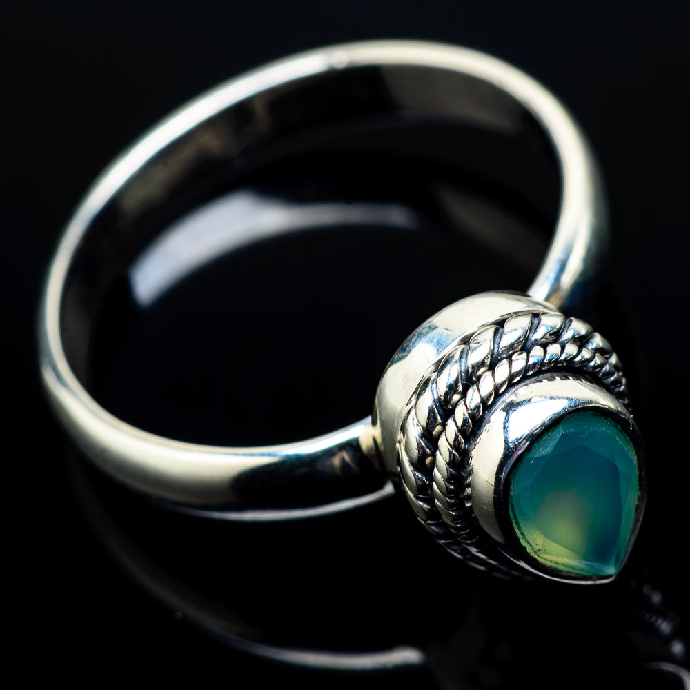 Aqua Chalcedony Rings handcrafted by Ana Silver Co - RING21473