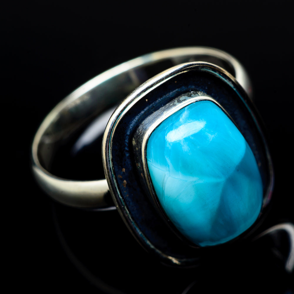 Larimar Rings handcrafted by Ana Silver Co - RING21484