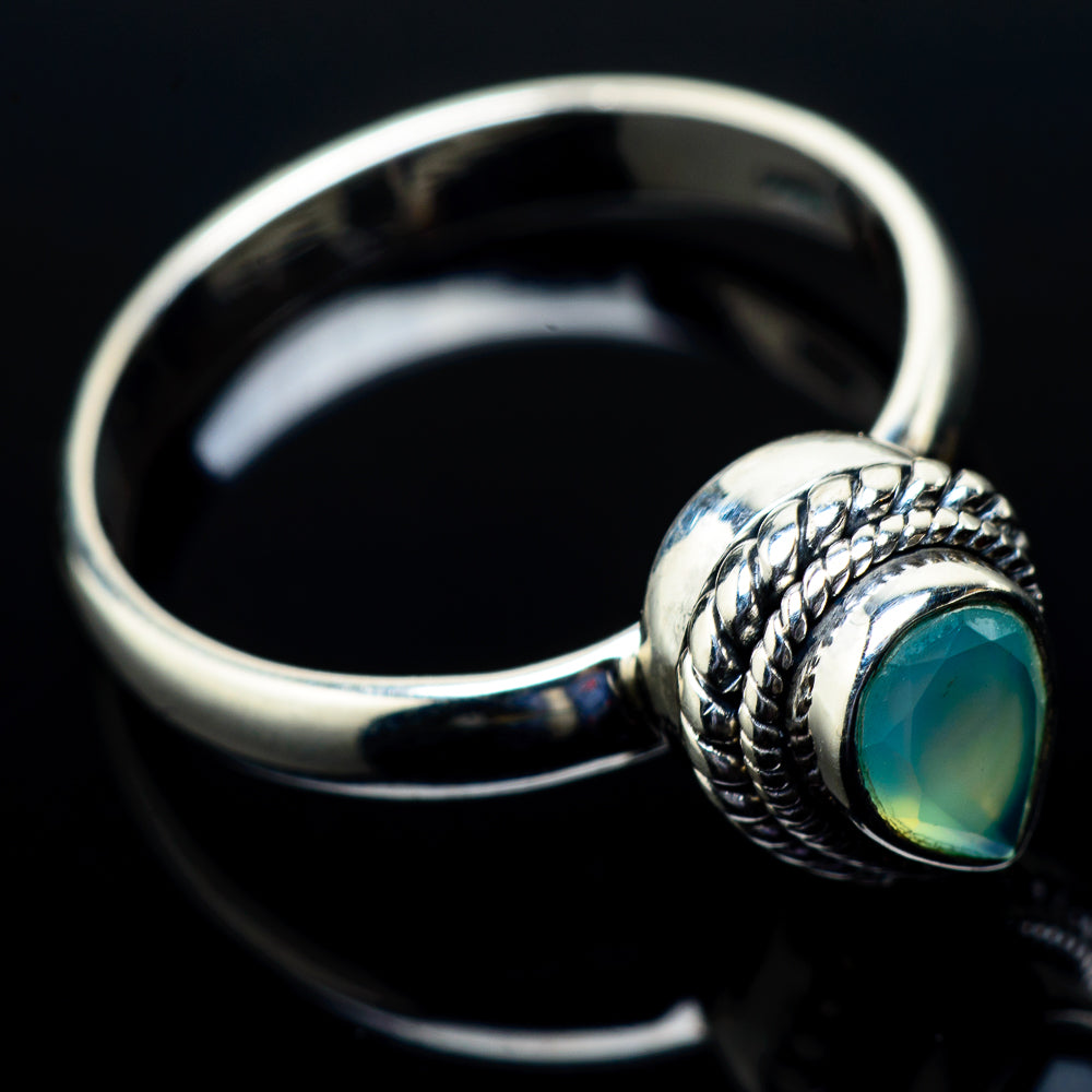 Aqua Chalcedony Rings handcrafted by Ana Silver Co - RING21502
